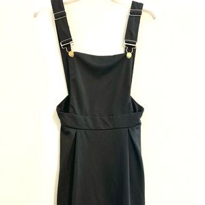 Black Overalls Dress